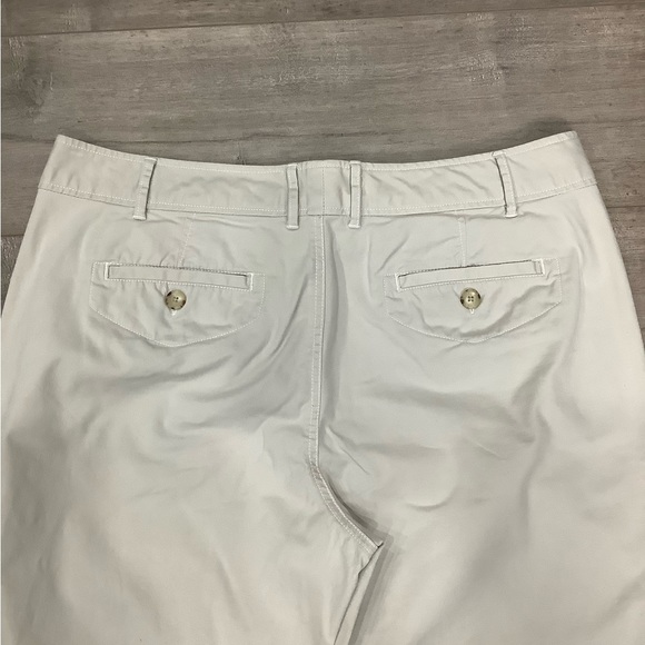 Women's Eddie Bauer 18 1X XL Vashon Fit Slacks Khakis Chino Pants Cream Stretch - Picture 5 of 8